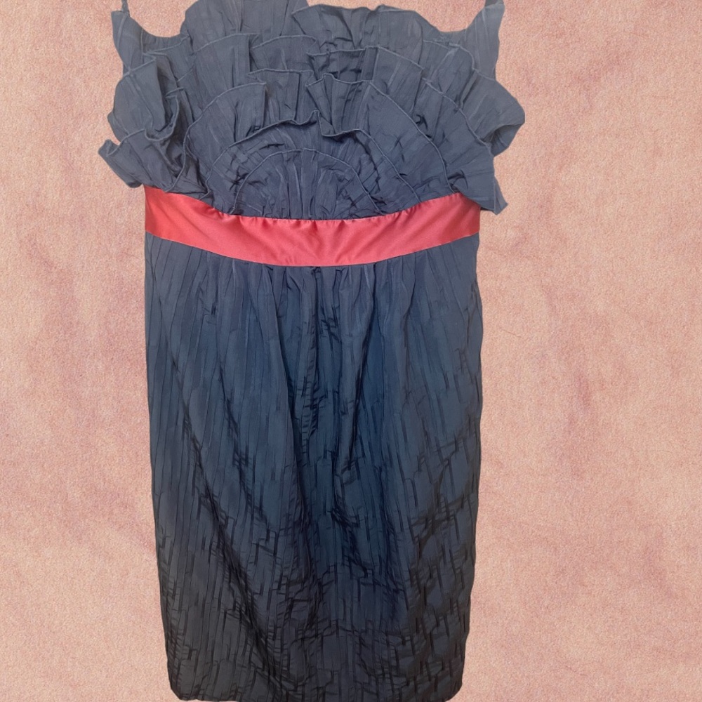 Bcbgeneration - Grey Strapless Ruffle Neck Dress … - image 8